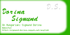 dorina sigmund business card